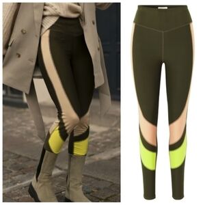 Notes Du Nord Regina High Waist Dark Olive Leggings Small